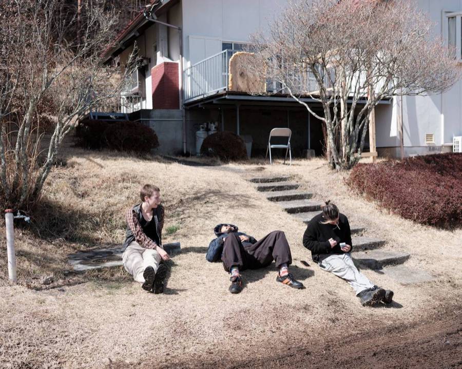 Lying in the winter sun