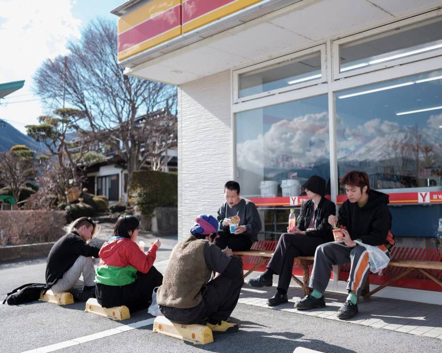 Cup noodles outside the convenience store