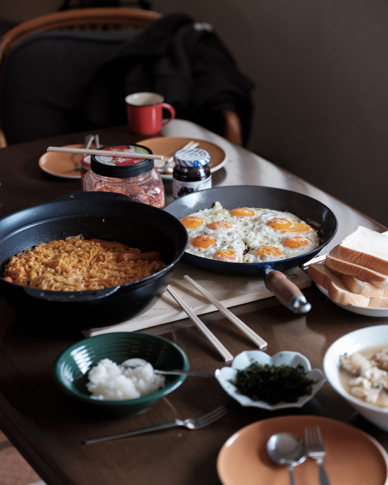 A shared meal at the village
